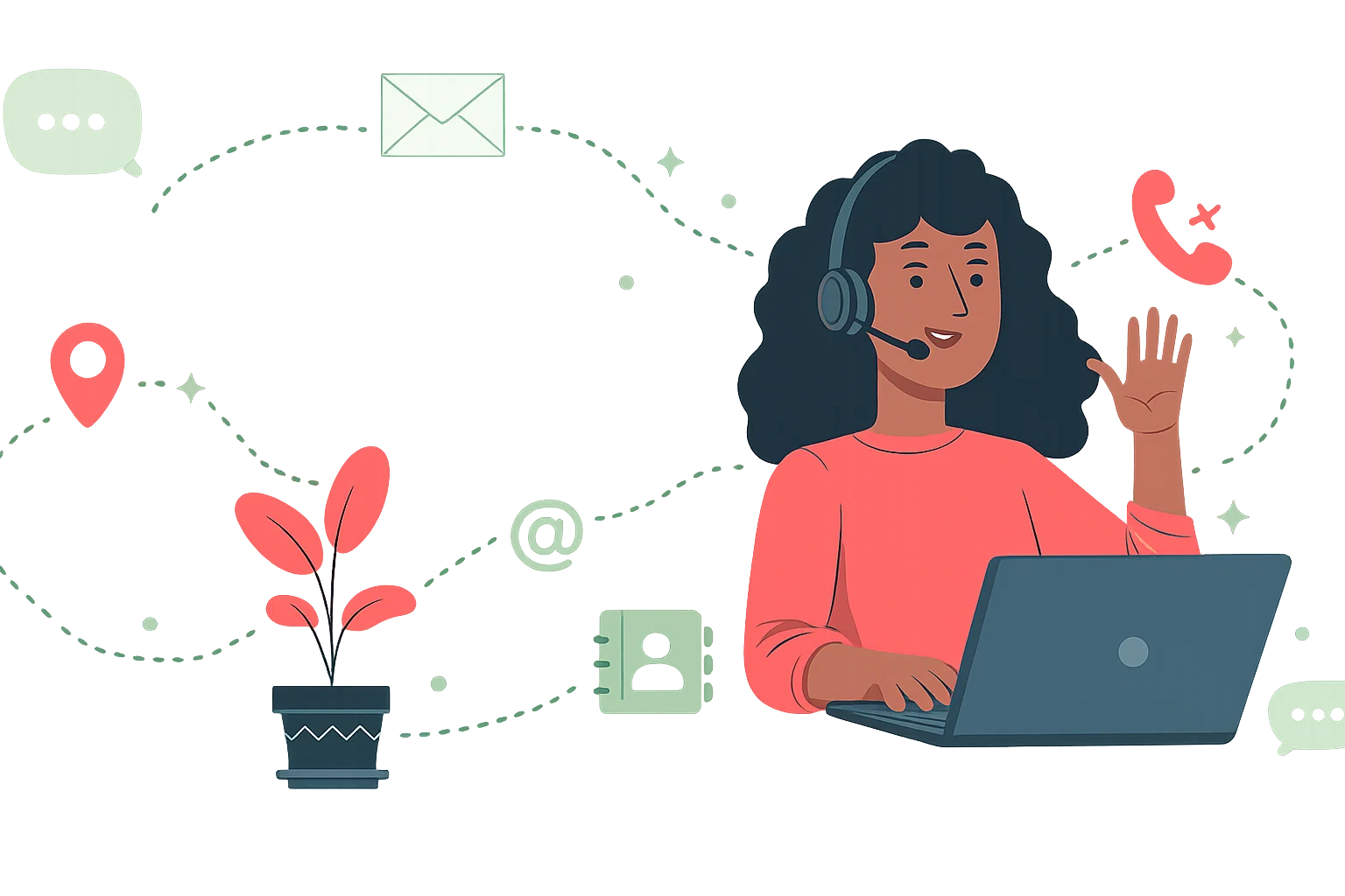Contact illustration